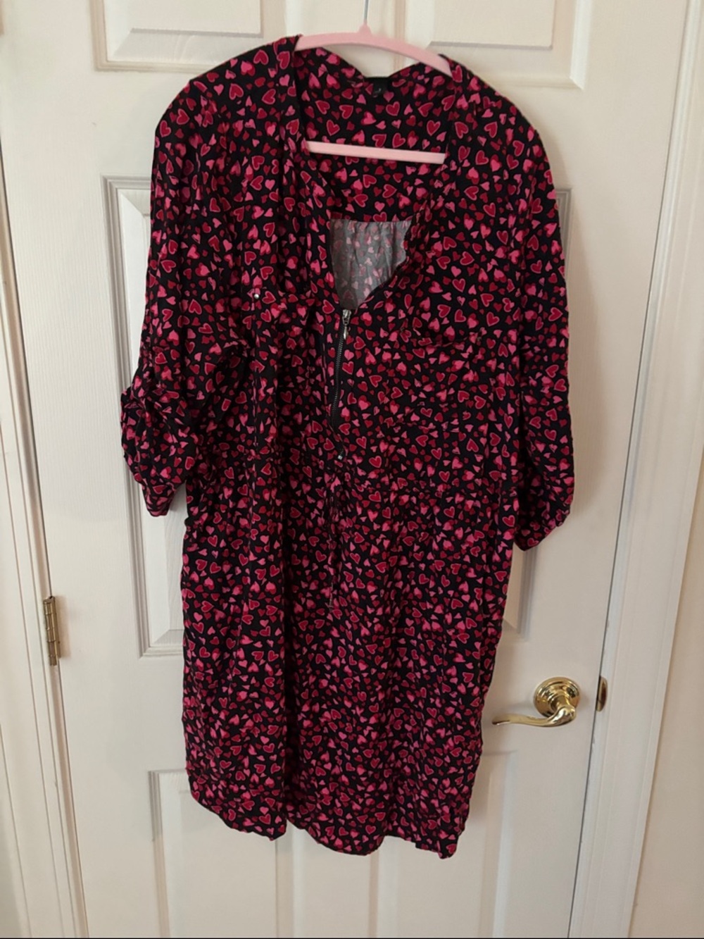 torrid Black Dress with Pink Heart Print